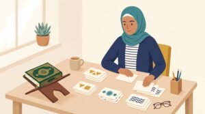 Beginner organizing Quran pronunciation and Tajweed rules into simple learning steps
