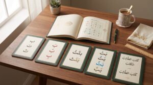 Qaida Noorania book learning structure with Arabic letters vowels and joined forms