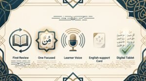 Noorani Qaida PDF in English study routine with Arabic reading and pronunciation feedback
