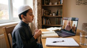 online Quran memorization lesson with teacher