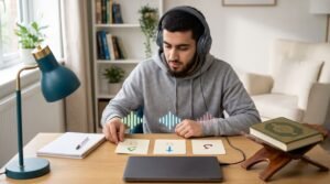 Beginner practising the differences between Fatha Kasra and Damma